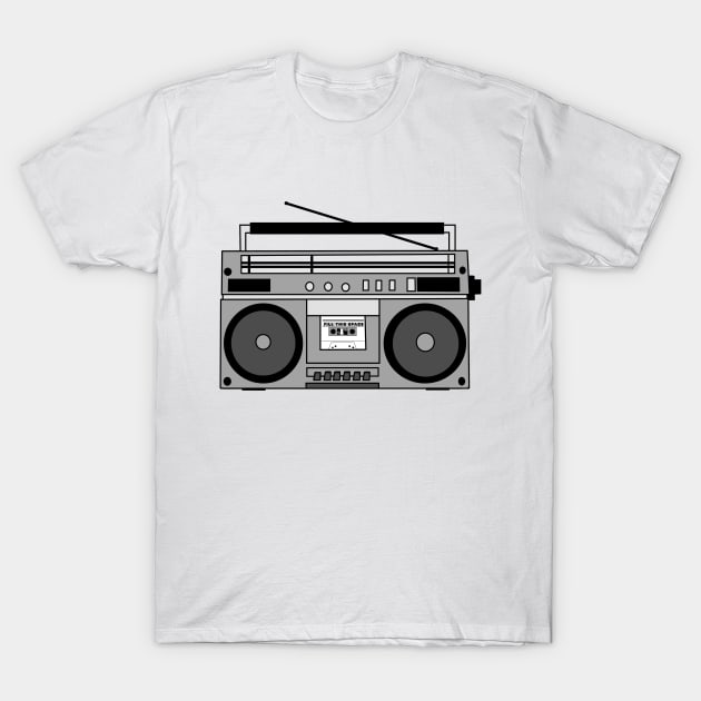 Retro Boom Box 'FILL THIS SPACE' T-Shirt by AYar